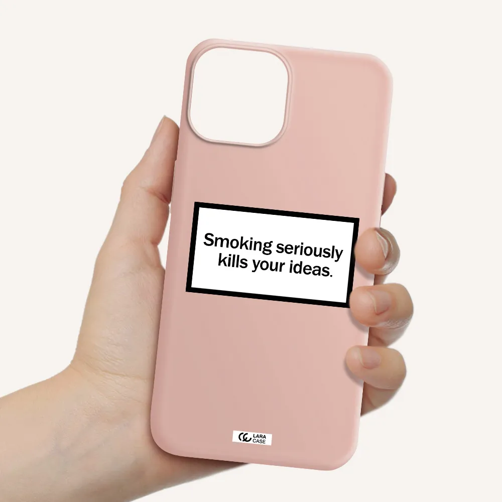 Cigarette Damage Apple iPhone 13 Silicone pastel pink Case