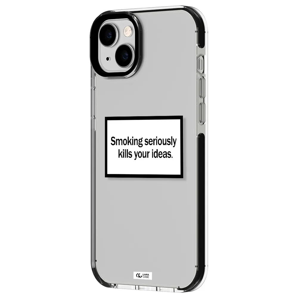 Cigarette Damage Apple iPhone 14 plus impact black border Case
