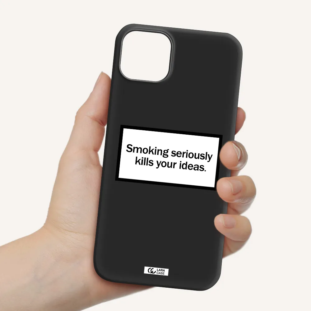 Cigarette Damage Apple iPhone 14 plus Silicone black Case