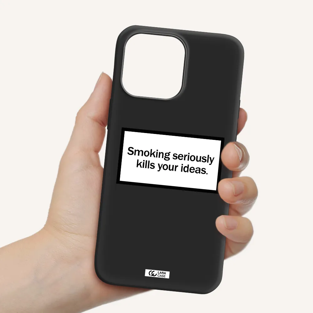 Cigarette Damage Apple iPhone 14 pro max Silicone black Case