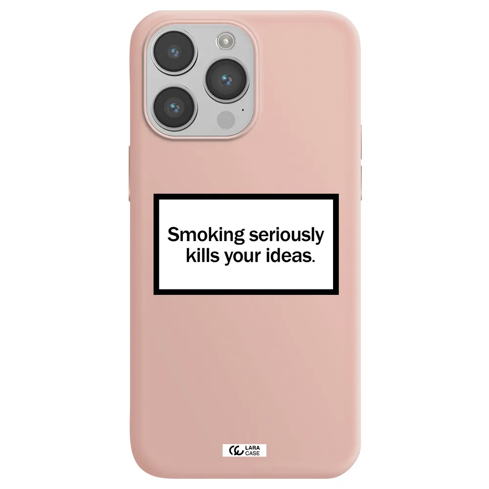 Cigarette Damage Apple iPhone 14 pro max Silicone pastel pink Case