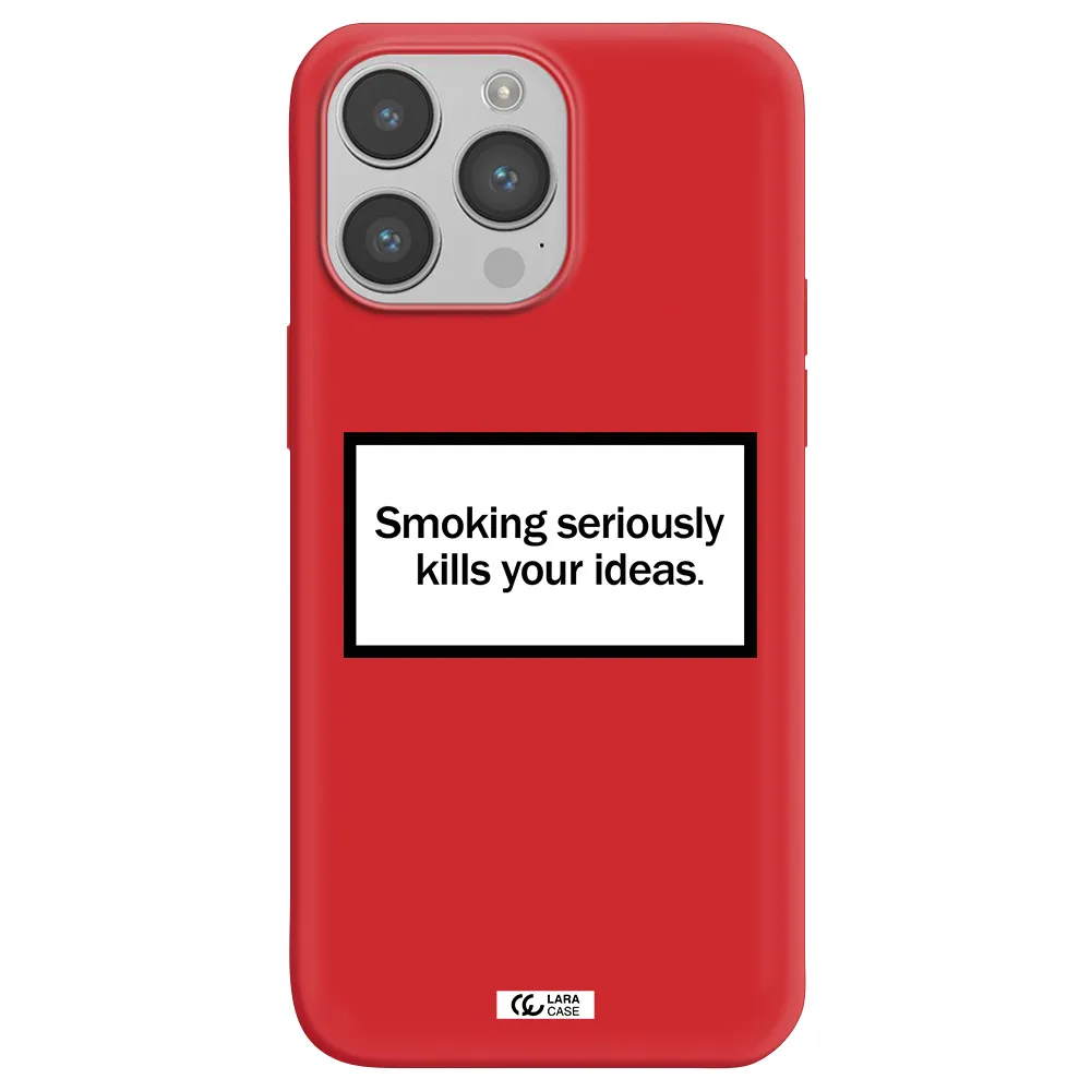 Cigarette Damage Apple iPhone 14 pro Silicone Imperial Red Case