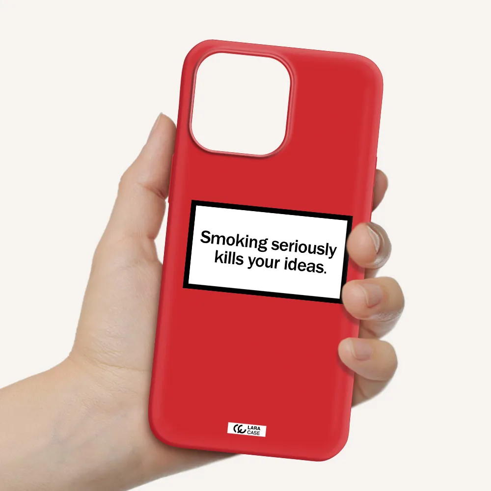 Cigarette Damage Apple iPhone 14 pro Silicone Imperial Red Case