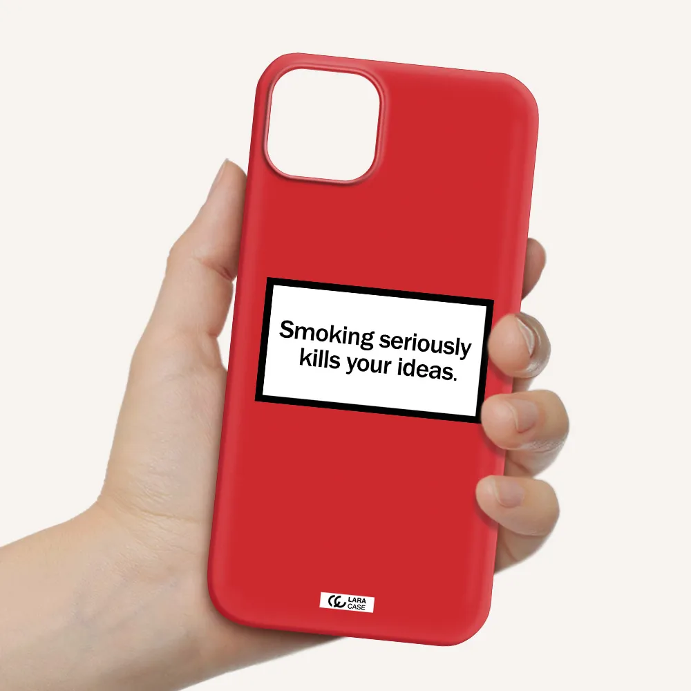 Cigarette Damage Apple iPhone 14 Silicone Imperial Red Case