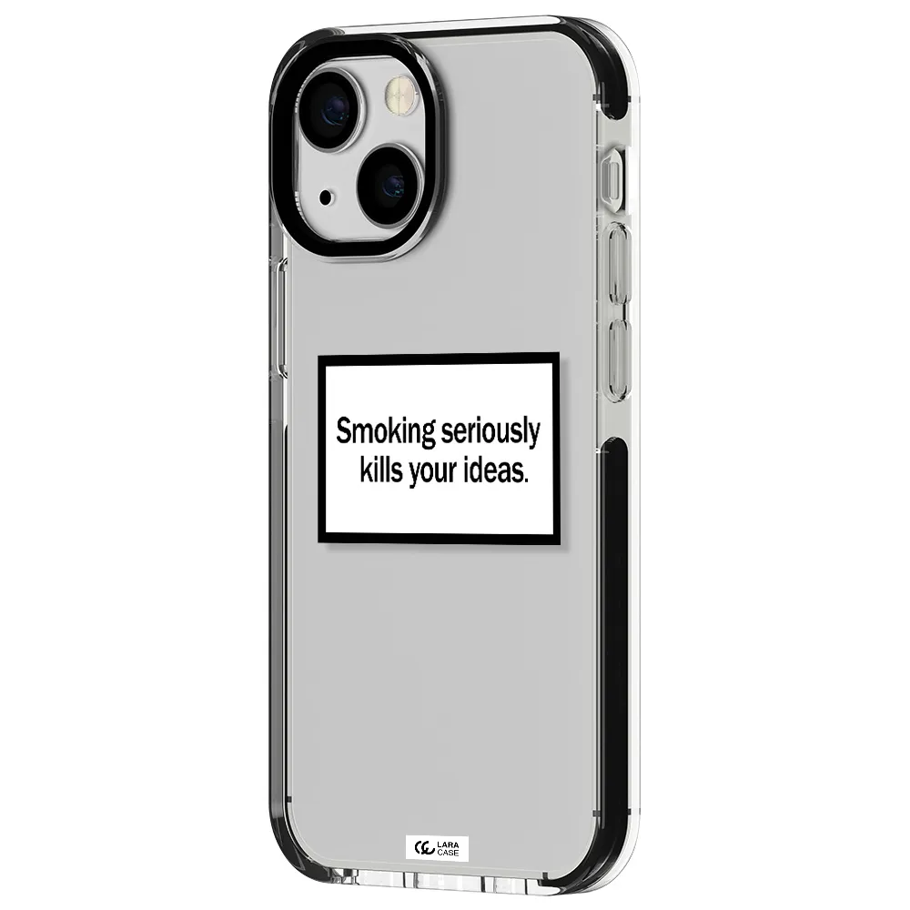 Cigarette Damage Apple iPhone 15 impact black border Case