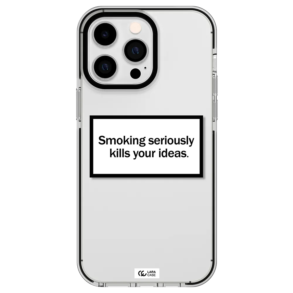 Cigarette Damage Apple iPhone 15 Pro Max impact black border Case