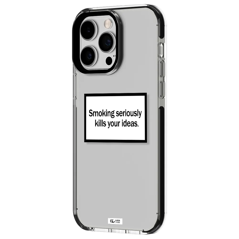 Cigarette Damage Apple iPhone 15 Pro Max impact black border Case