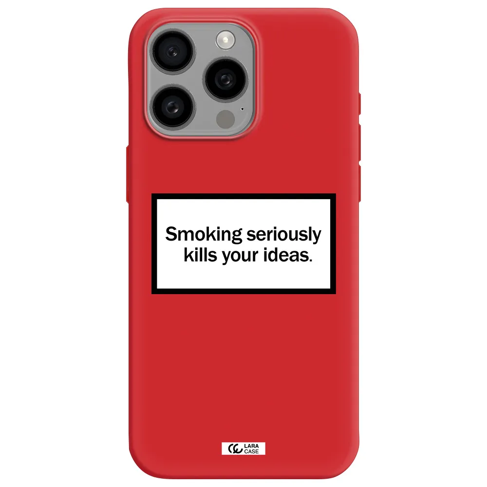 Cigarette Damage Apple Iphone 15 Pro Max Silicone Imperial Red Case