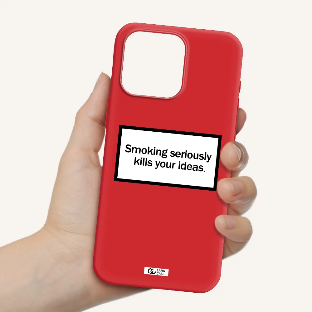 Cigarette Damage Apple Iphone 15 Pro Max Silicone Imperial Red Case