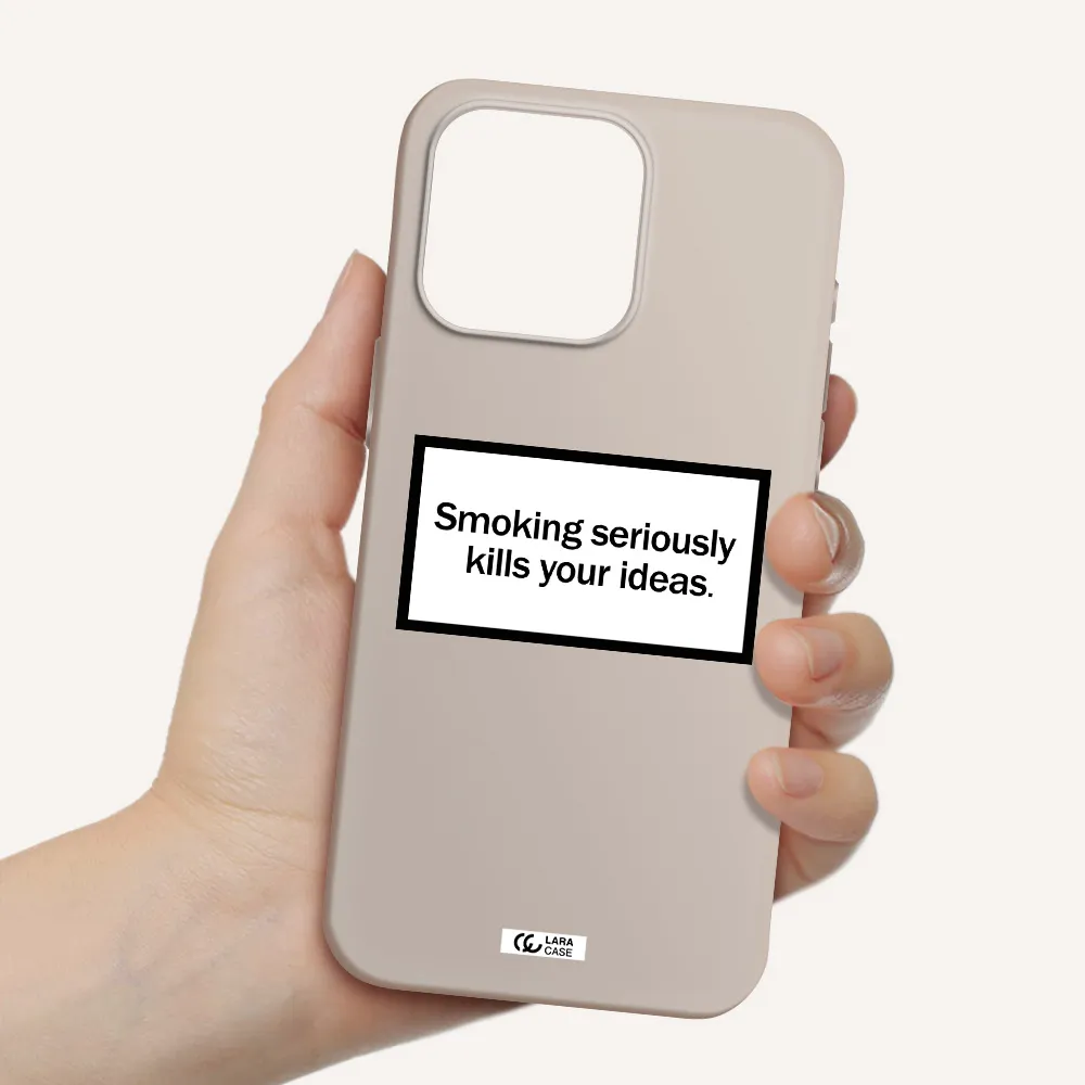 Cigarette Damage Apple Iphone 15 Pro max Silicone Stone Case