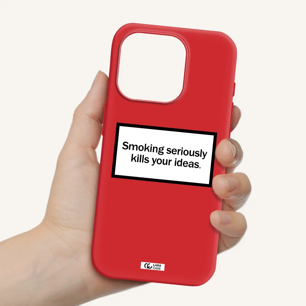 Cigarette Damage Apple Iphone 15 Pro Silicone Imperial Red Case