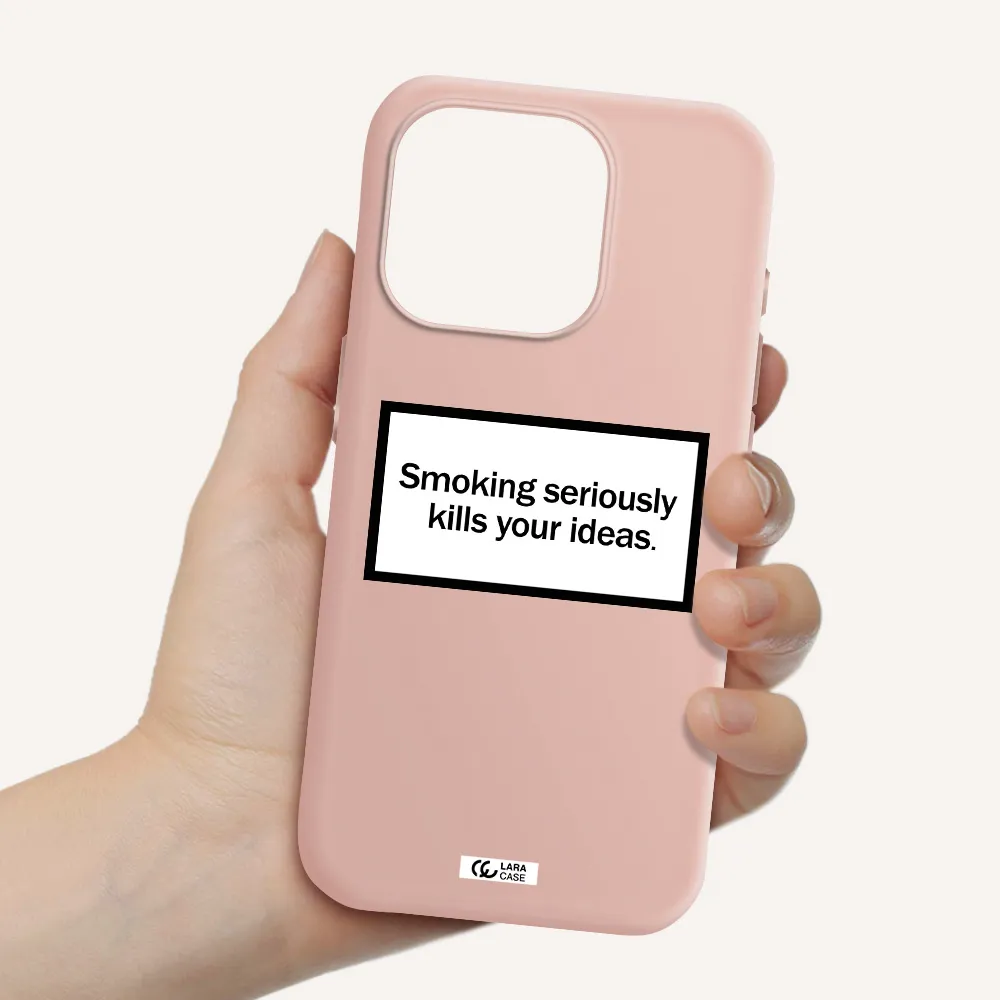 Cigarette Damage Apple Iphone 15 Pro Silicone Pastel Pink Case