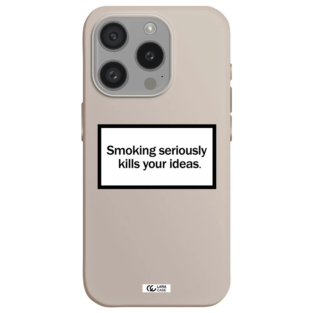 Cigarette Damage Apple Iphone 15 Pro Silicone Stone Case