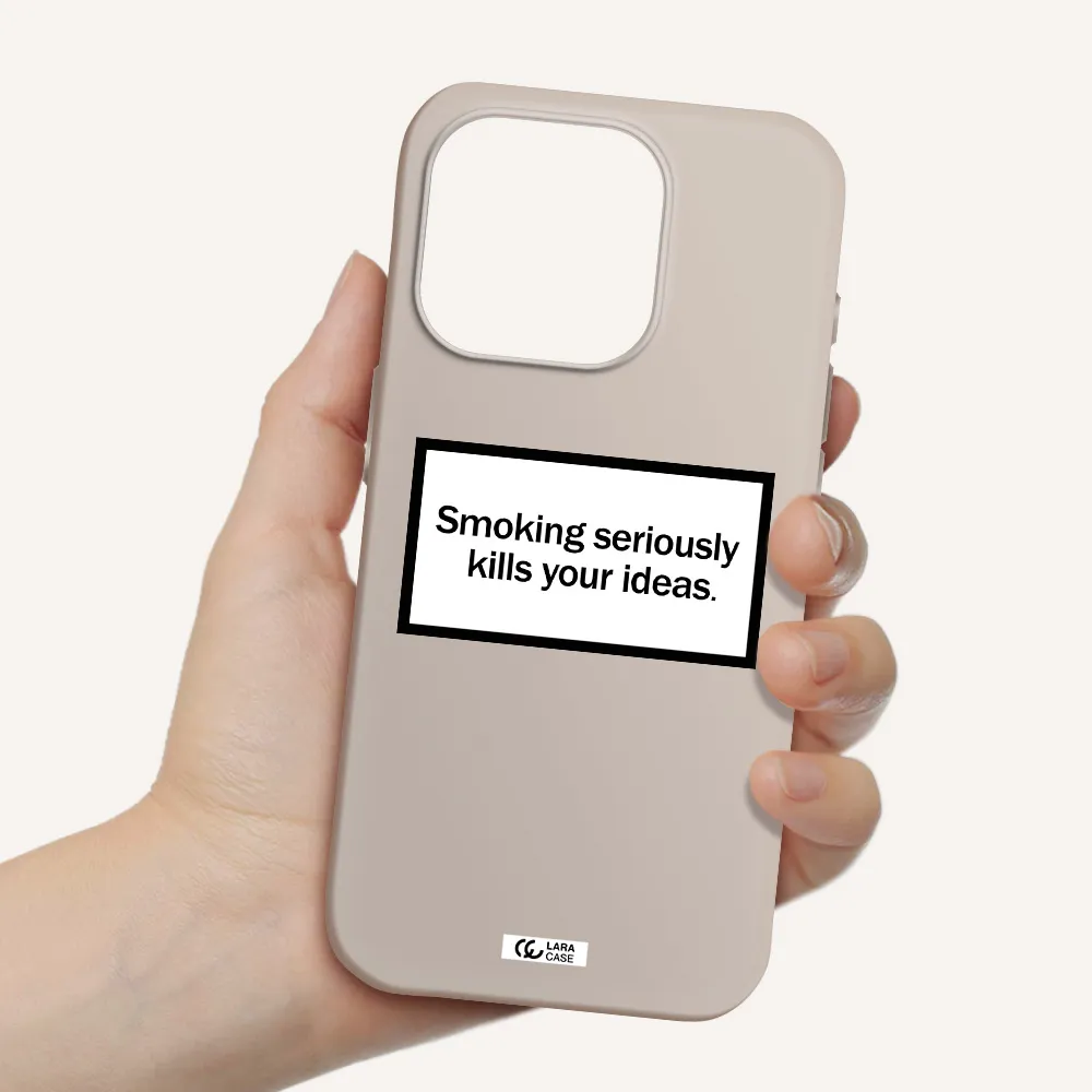 Cigarette Damage Apple Iphone 15 Pro Silicone Stone Case