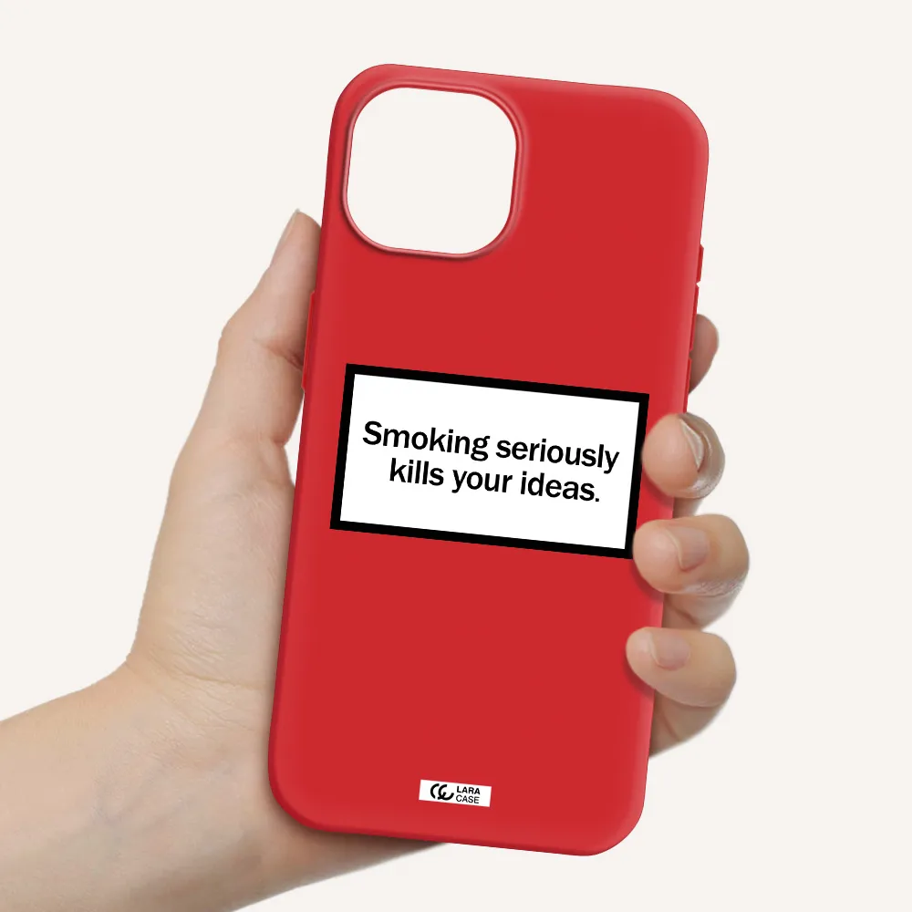 Cigarette Damage Apple Iphone 15 Silicone Imperial Red Case