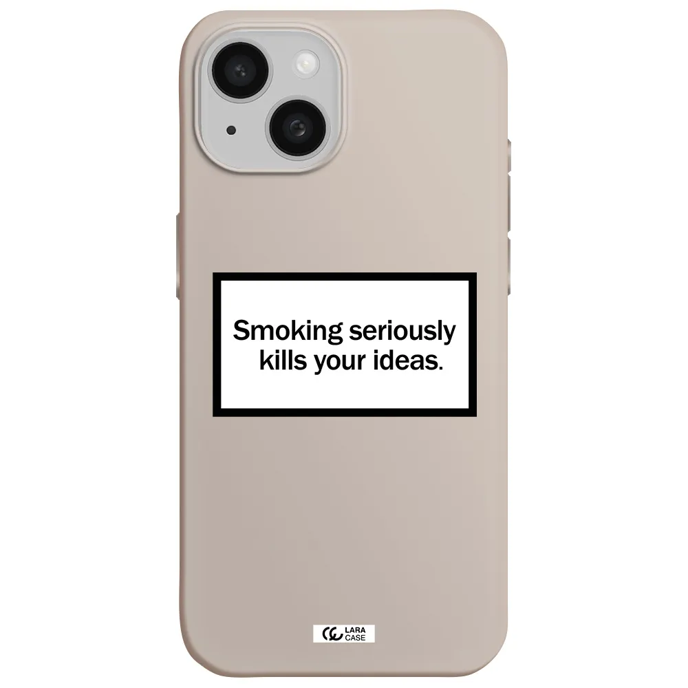 Cigarette Damage Apple iPhone 15 Silicone Stone Case