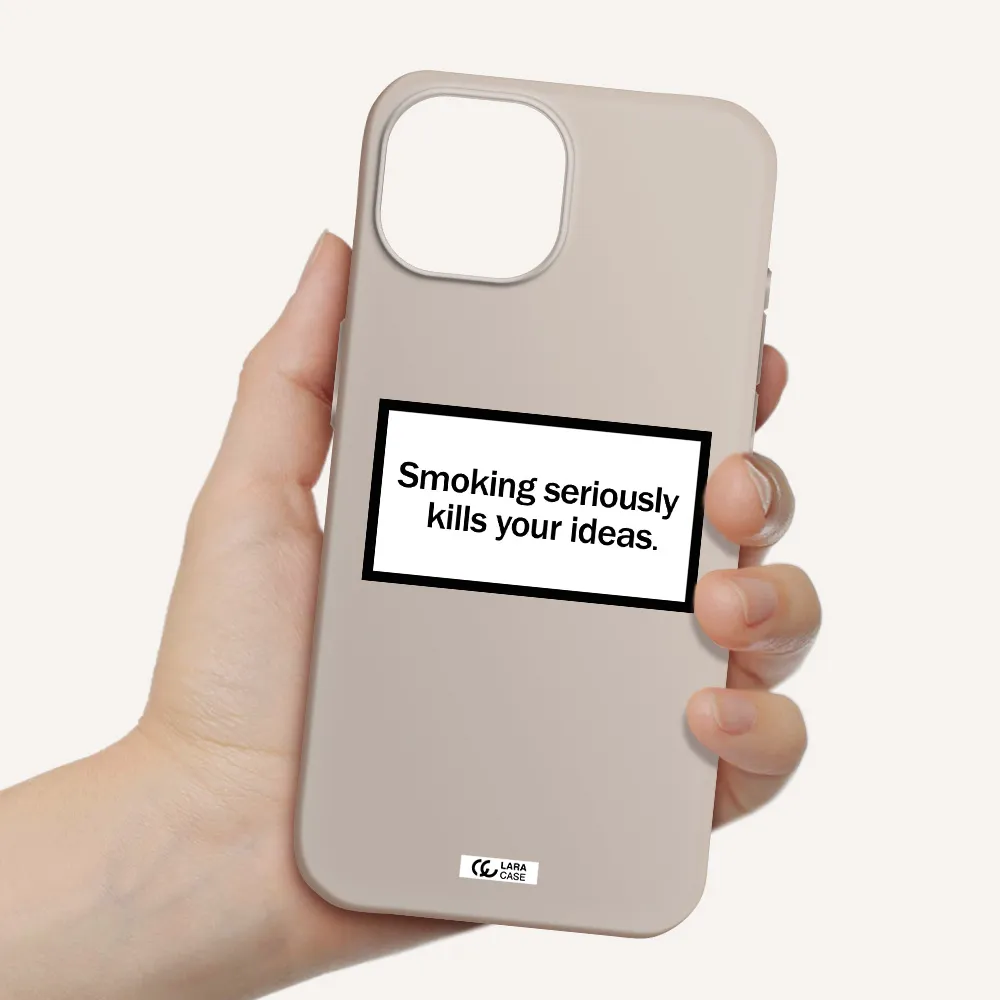 Cigarette Damage Apple iPhone 15 Silicone Stone Case