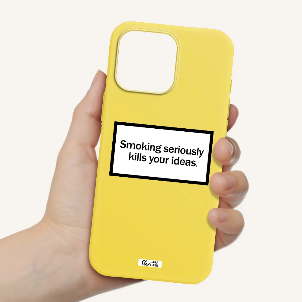 Cigarette Damage Apple Iphone 16 Pro Max Silicone Canary Yellow Case