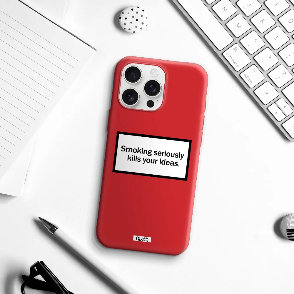 Cigarette Damage Apple Iphone 16 Pro Max Silicone Imperial Red Case