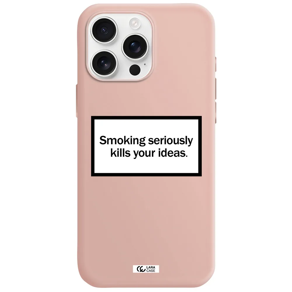 Cigarette Damage Apple Iphone 16 Pro Max Silicone Pastel Pink Case