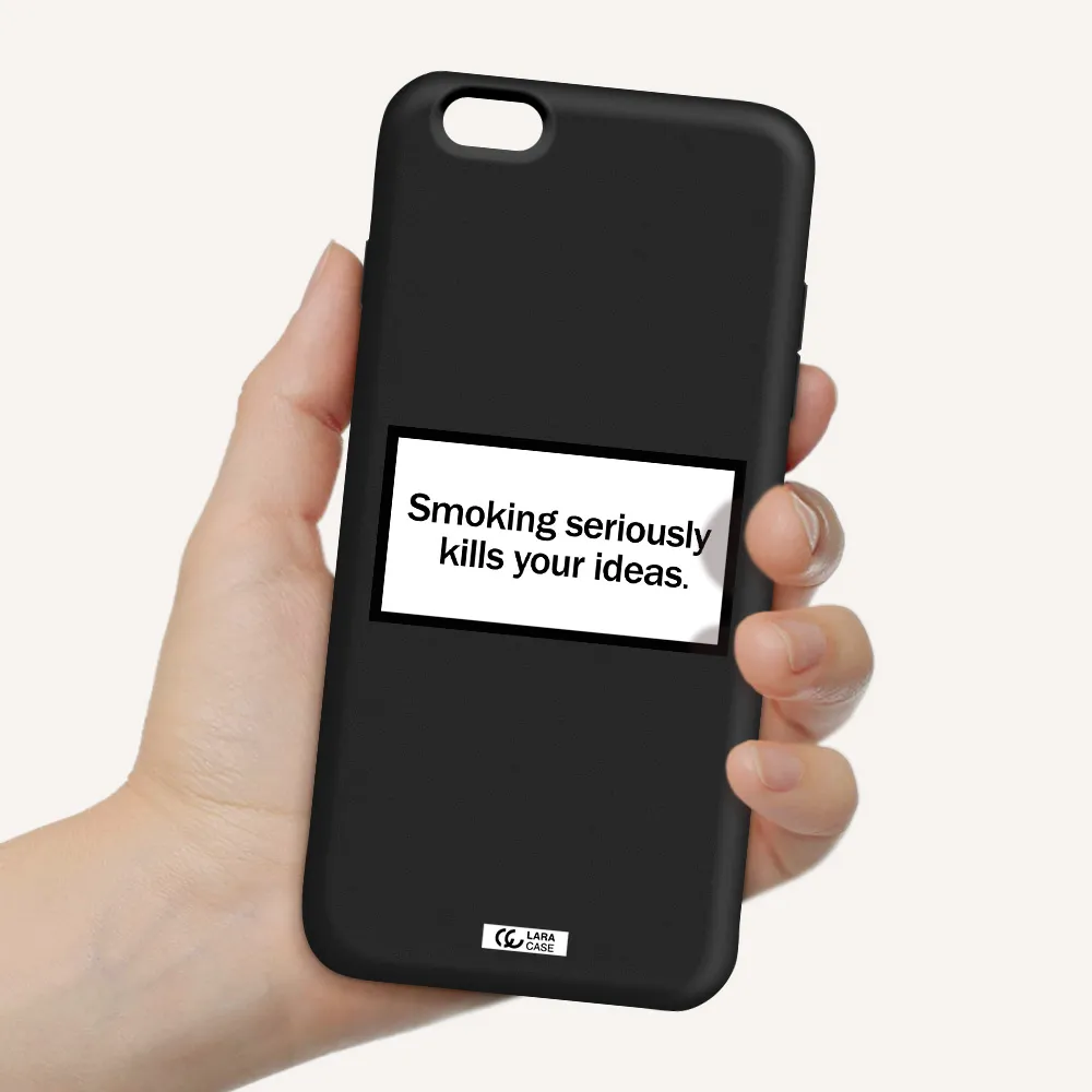 Cigarette Damage Apple iPhone 6 plus Silicone black Case