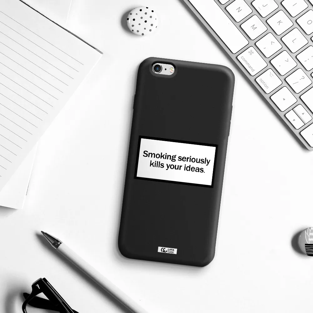 Cigarette Damage Apple iPhone 6 plus Silicone black Case