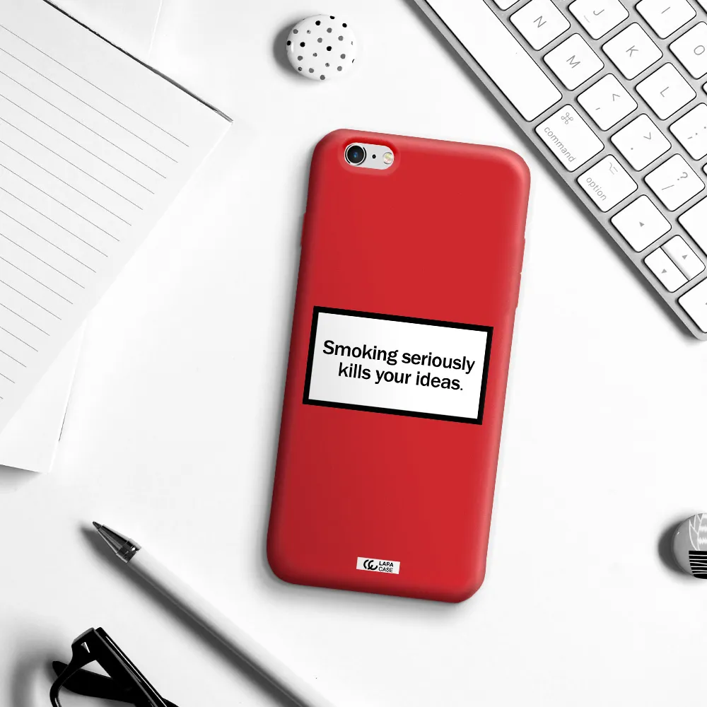 Cigarette Damage Apple iPhone 6 plus Silicone Imperial Red Case