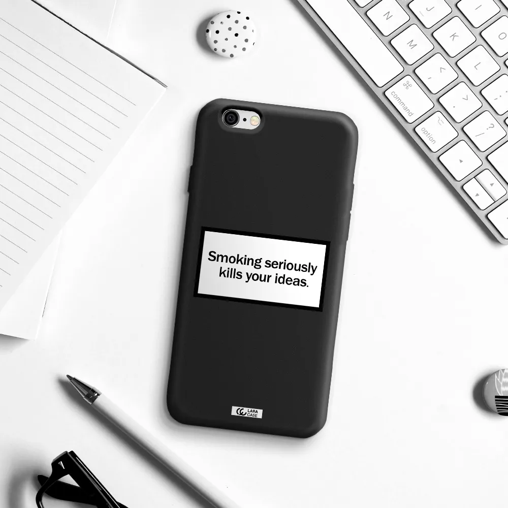 Cigarette Damage Apple iPhone 6 Silicone black Case