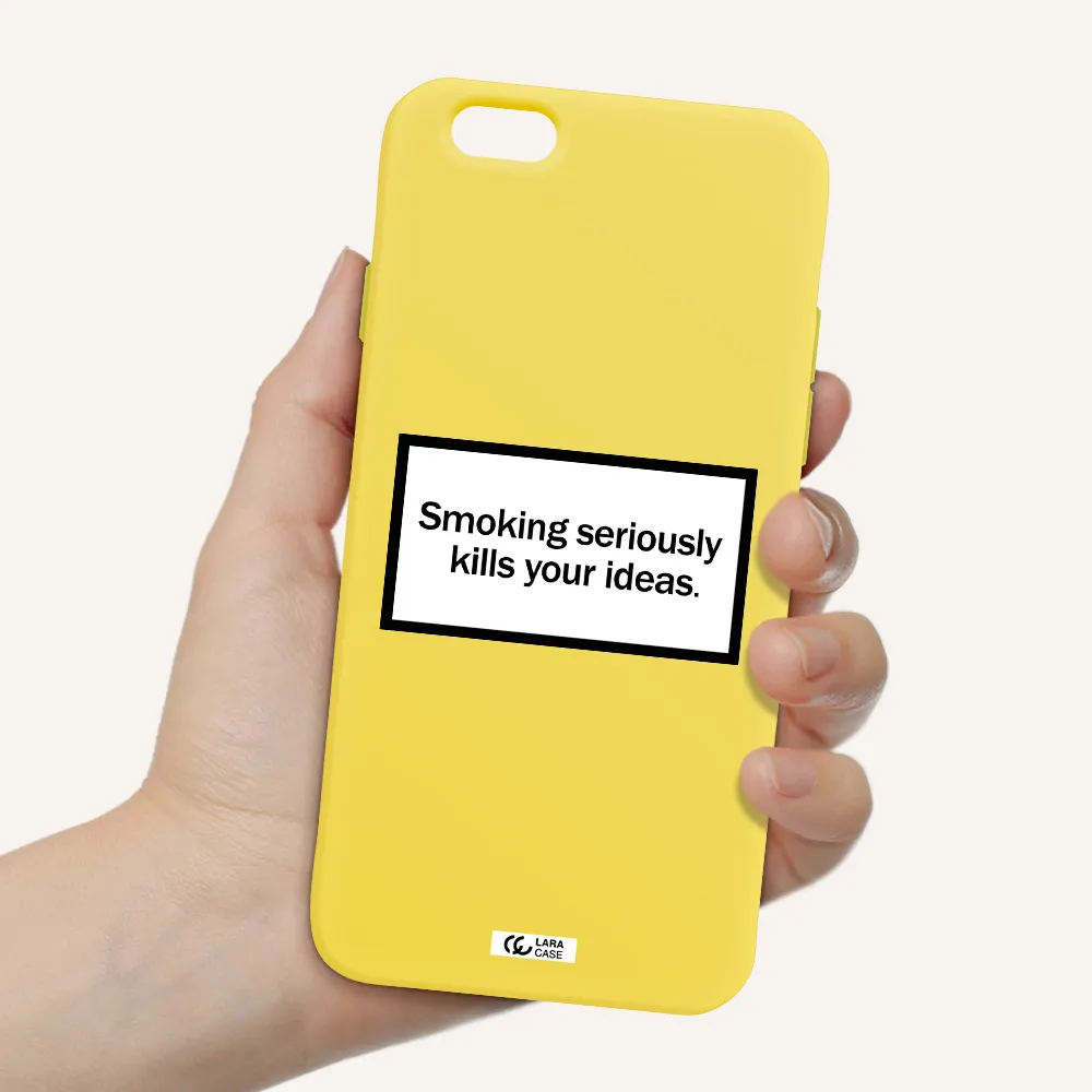 Cigarette Damage Apple iPhone 6 Silicone canary yellow Case