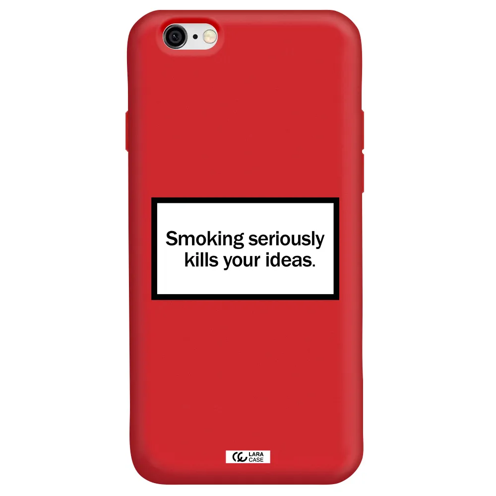 Cigarette Damage Apple iPhone 6 Silicone Imperial Red Case
