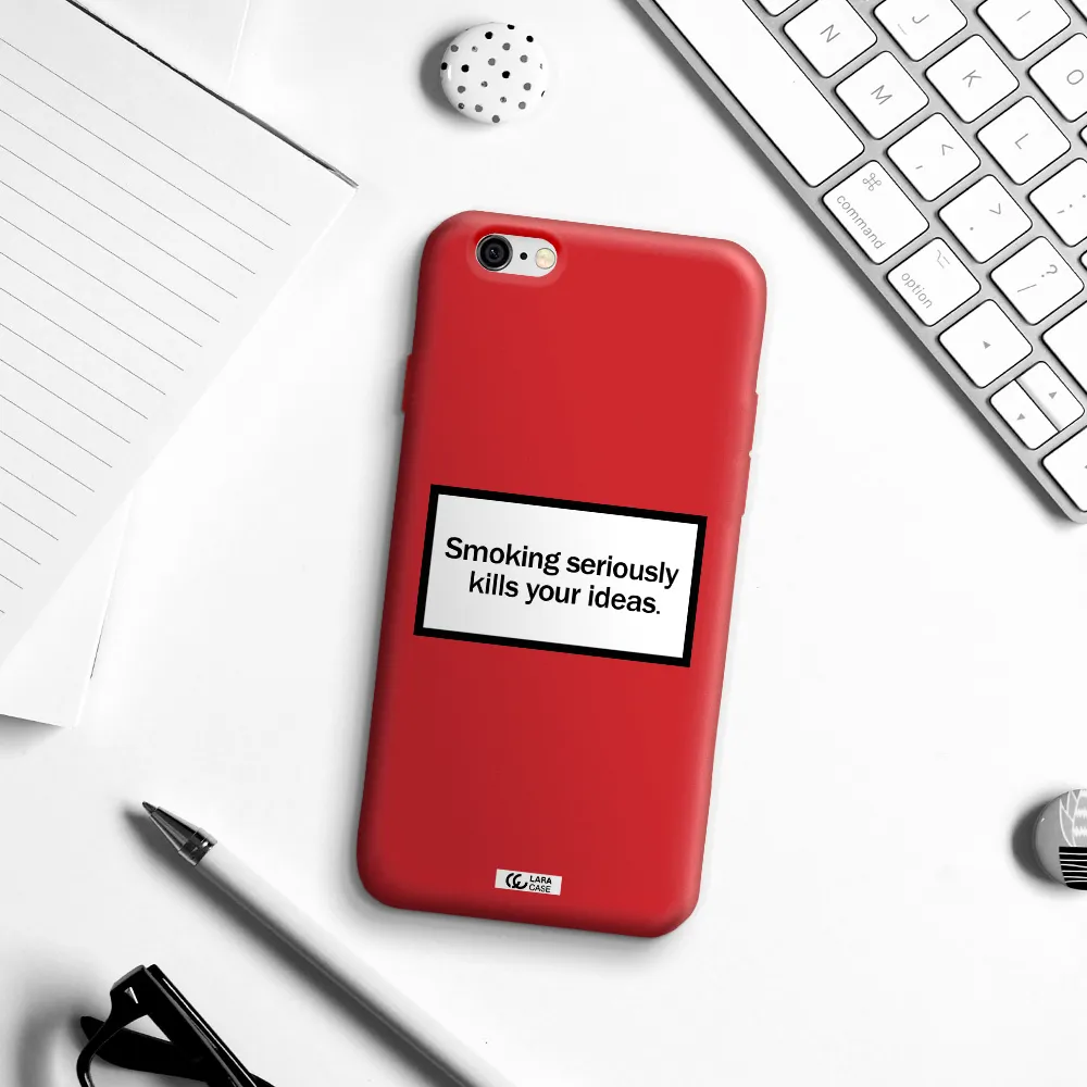 Cigarette Damage Apple iPhone 6 Silicone Imperial Red Case