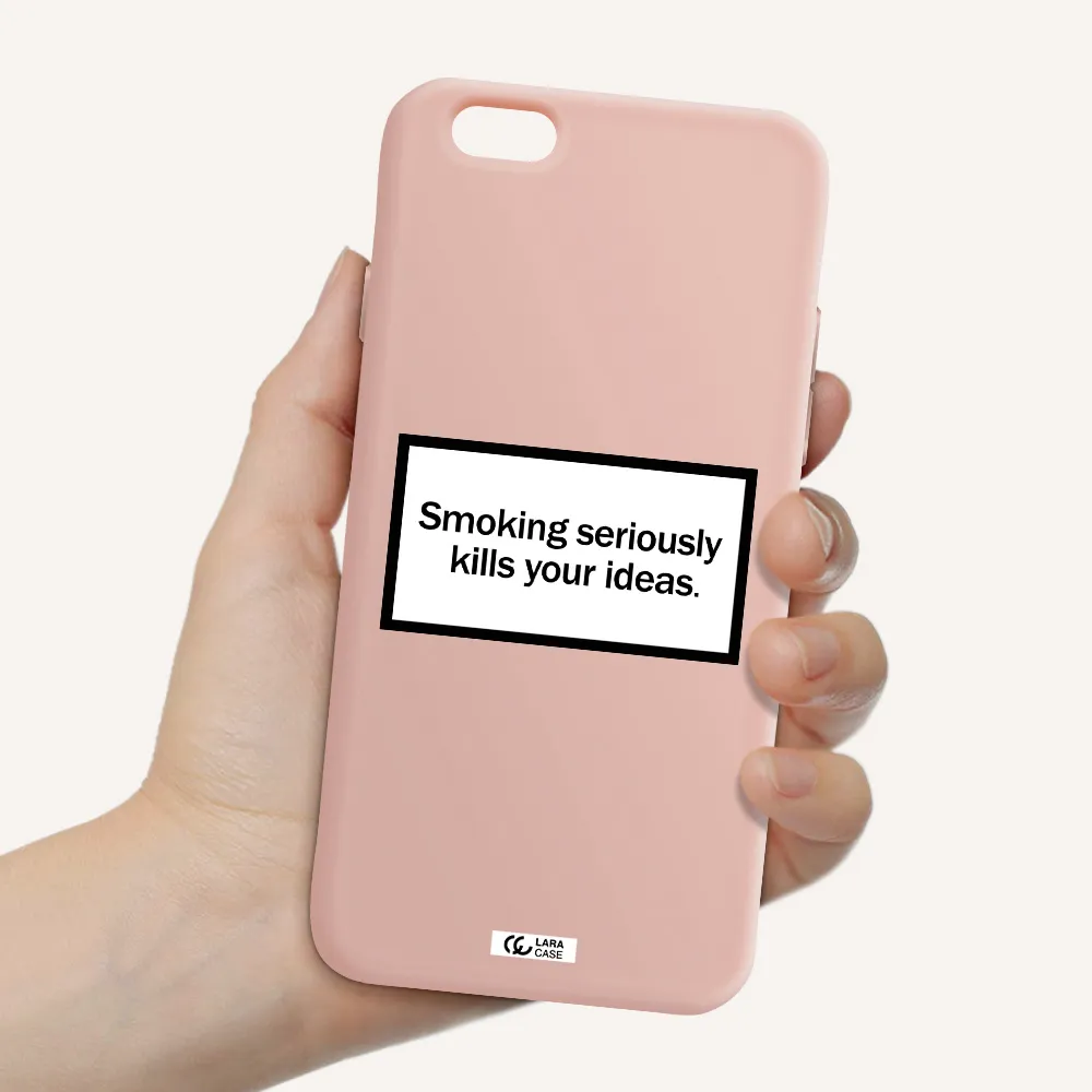 Cigarette Damage Apple iPhone 6 Silicone pastel pink Case
