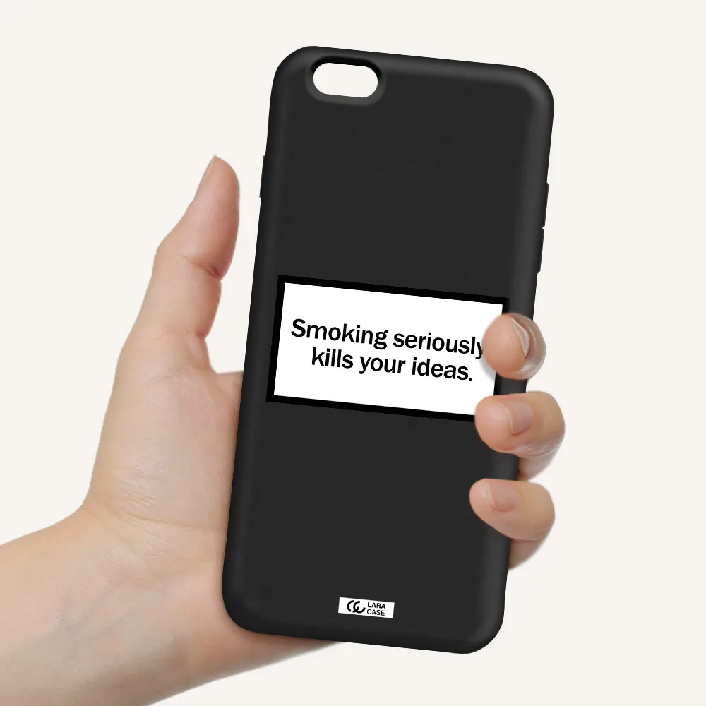 Cigarette Damage Apple iPhone 6S Silicone black Case