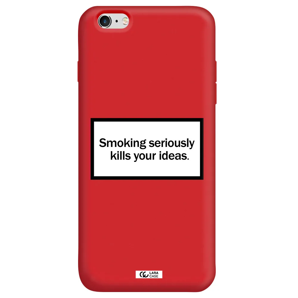 Cigarette Damage Apple iPhone 6S Silicone Imperial Red Case