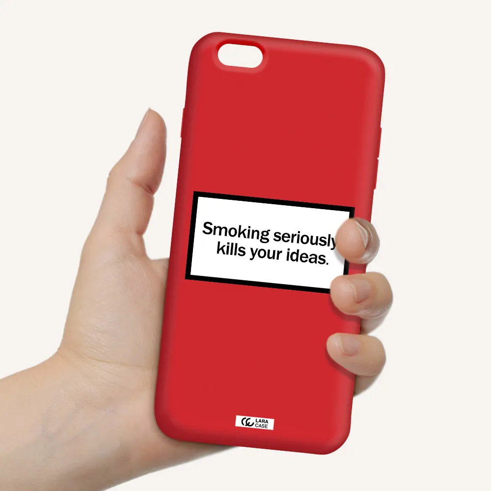 Cigarette Damage Apple iPhone 6S Silicone Imperial Red Case