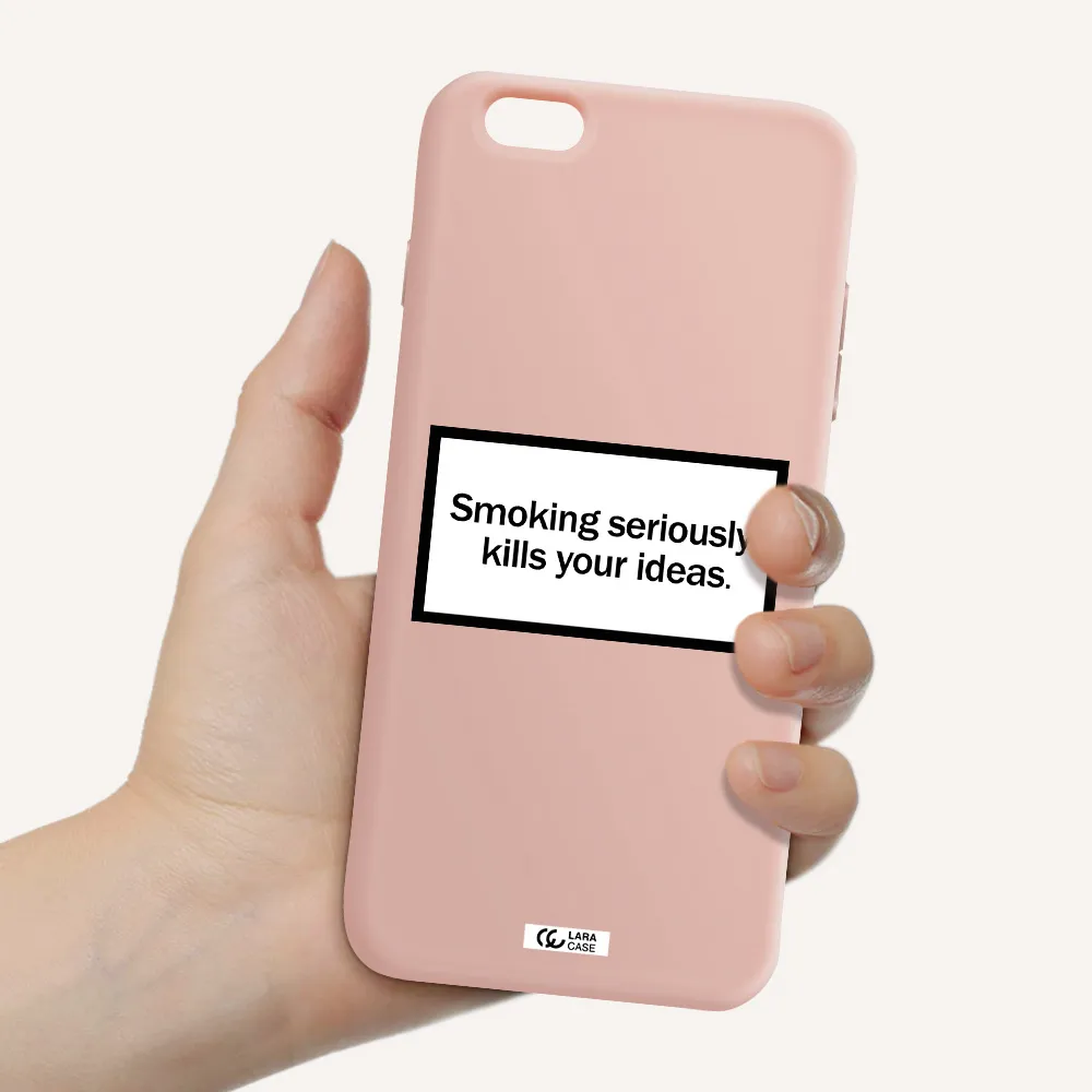 Cigarette Damage Apple iPhone 6S Silicone pastel pink Case