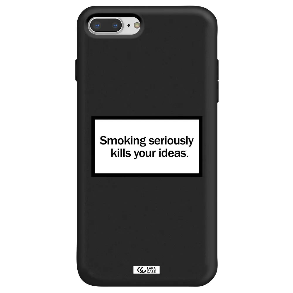 Cigarette Damage Apple iPhone 7 plus Silicone black Case