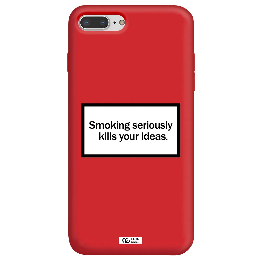 Cigarette Damage Apple iPhone 7 plus Silicone Imperial Red Case