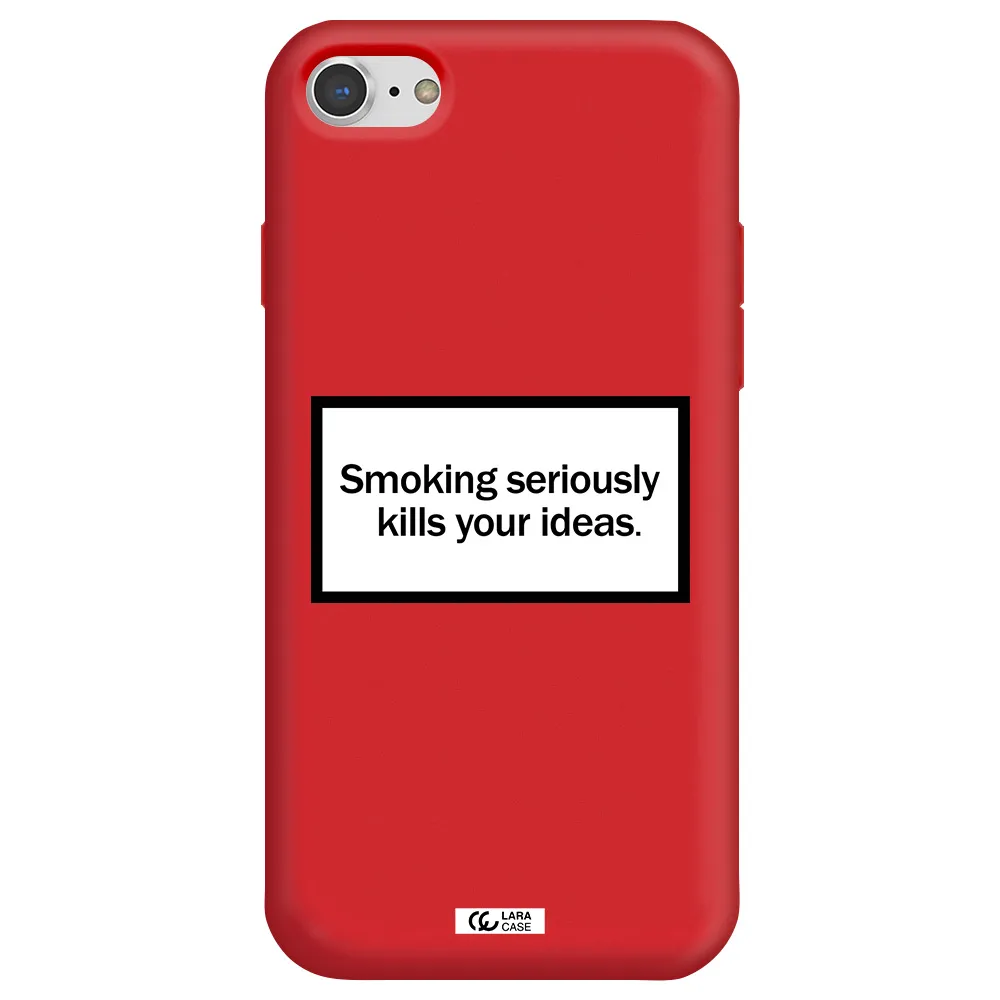 Cigarette Damage Apple iPhone 7 Silicone Imperial Red Case