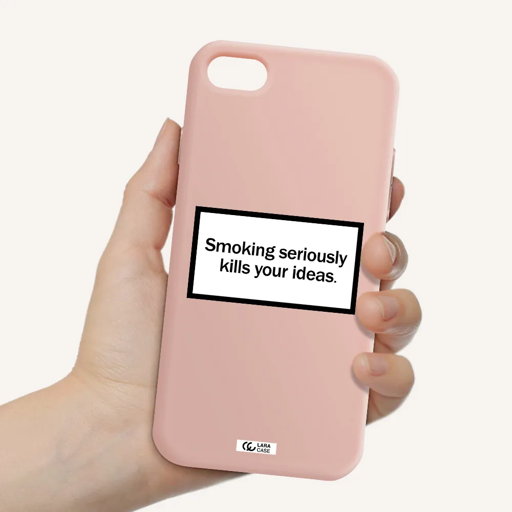 Cigarette Damage Apple iPhone 7 Silicone pastel pink Case