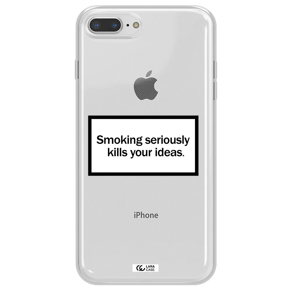 Cigarette Damage Apple iPhone 8 plus Clear TPU Case