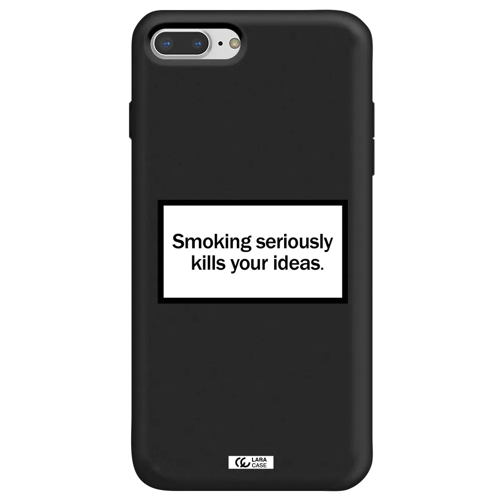 Cigarette Damage Apple iPhone 8 plus Silicone black Case