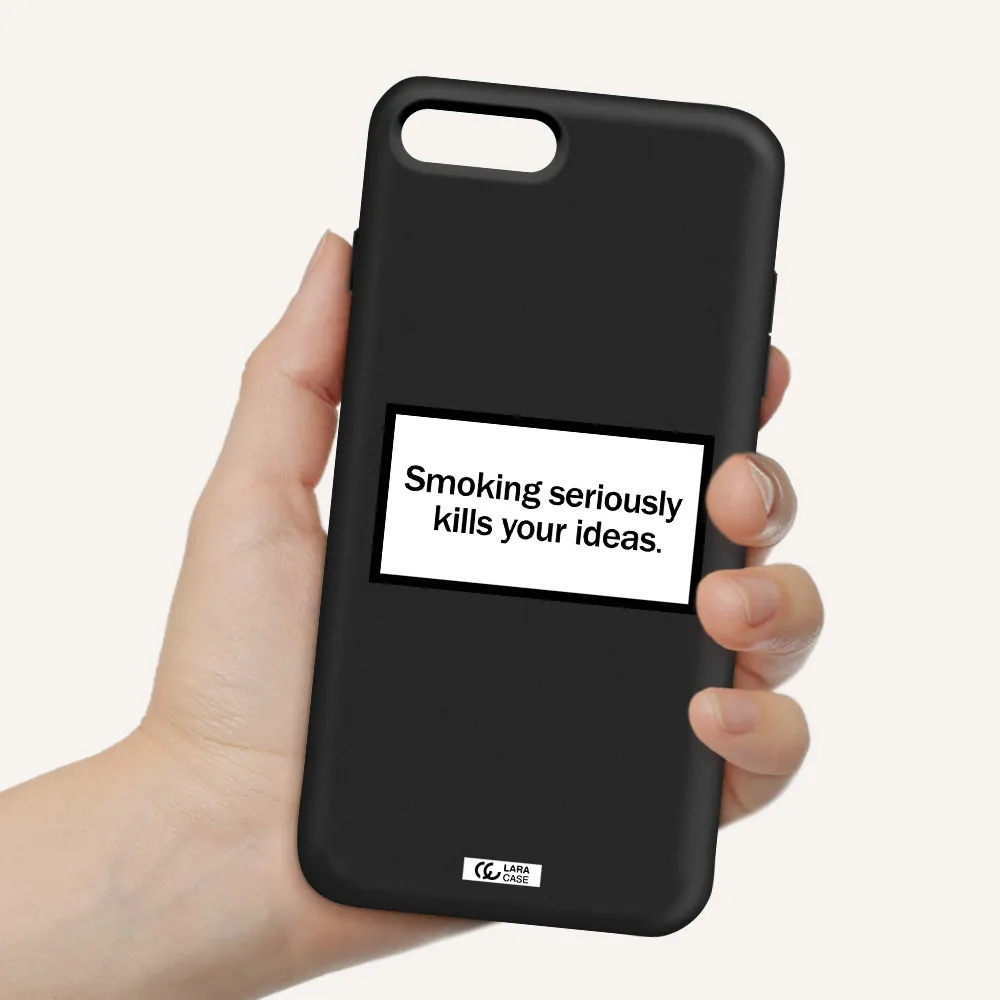 Cigarette Damage Apple iPhone 8 plus Silicone black Case
