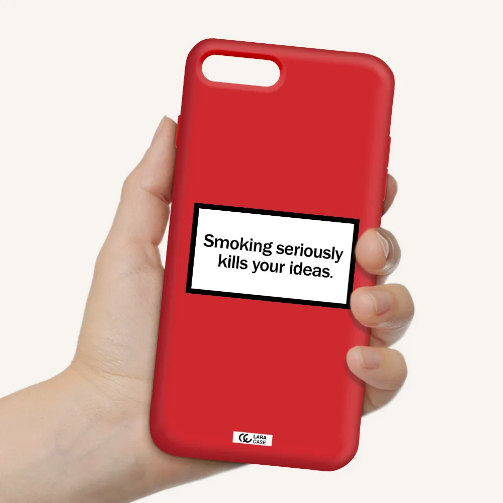 Cigarette Damage Apple iPhone 8 plus Silicone Imperial Red Case