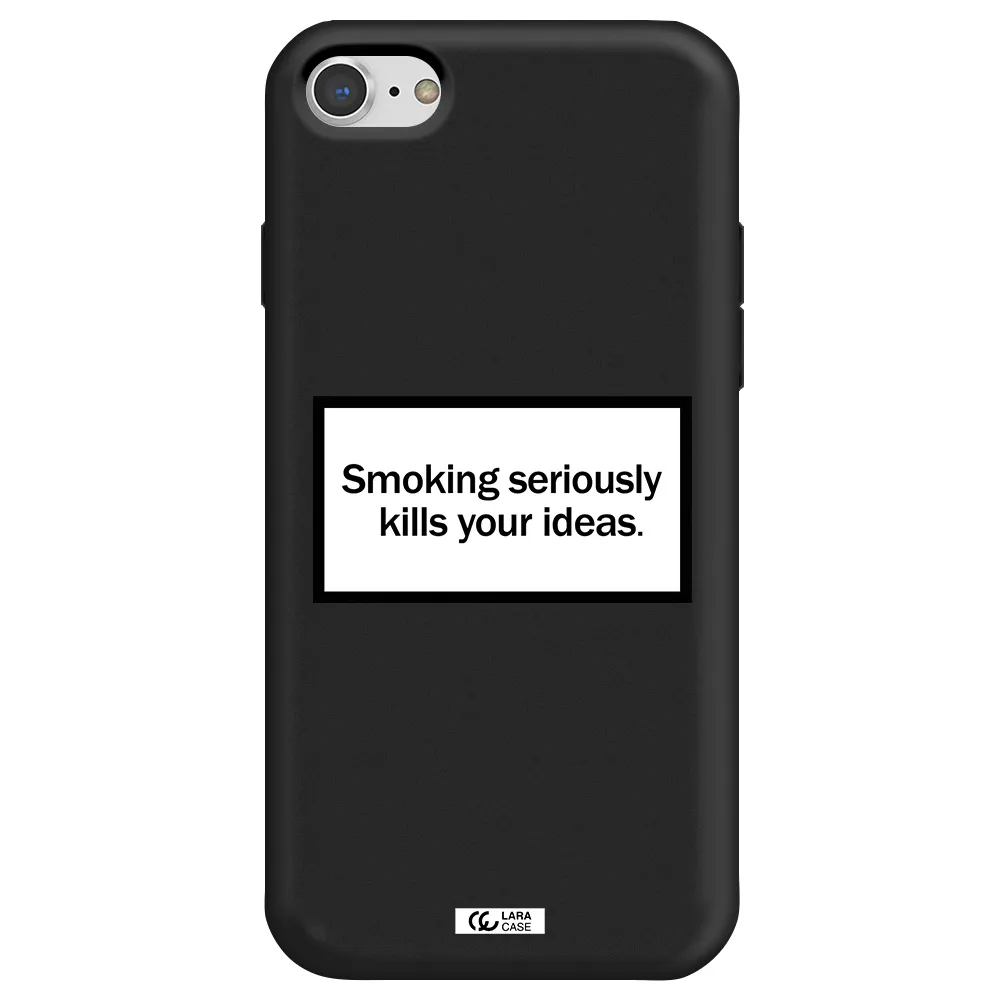 Cigarette Damage Apple iPhone 8 Silicone black Case