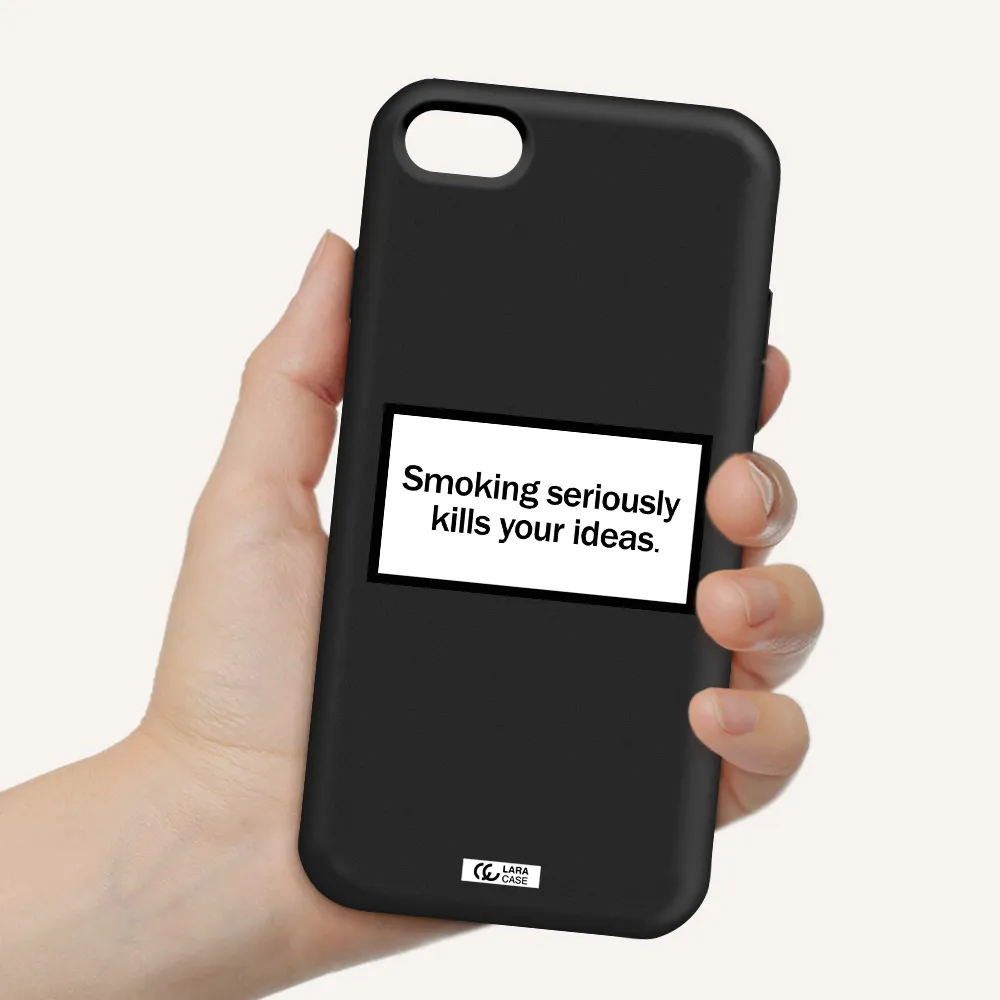 Cigarette Damage Apple iPhone 8 Silicone black Case