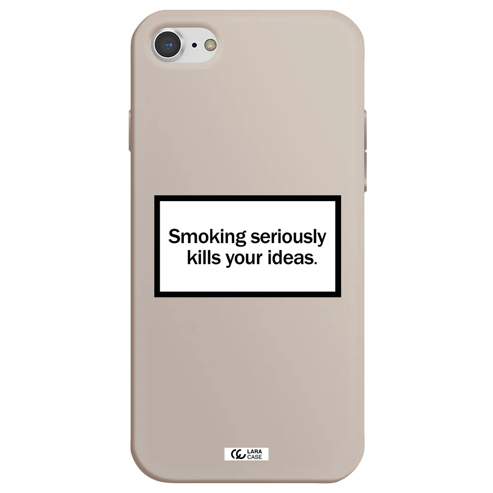 Cigarette Damage Apple iPhone 8 Silicone Stone Case