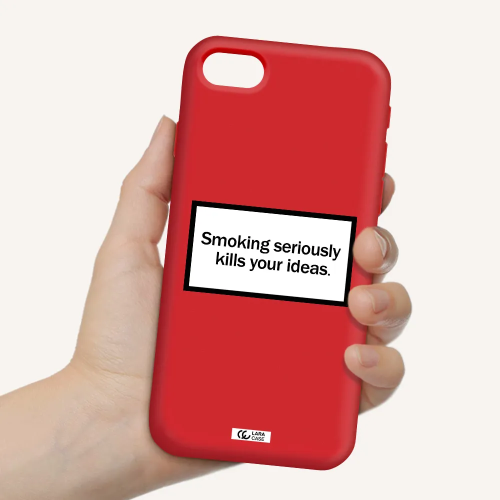 Cigarette Damage Apple iPhone se 2020 Silicone Imperial Red Case