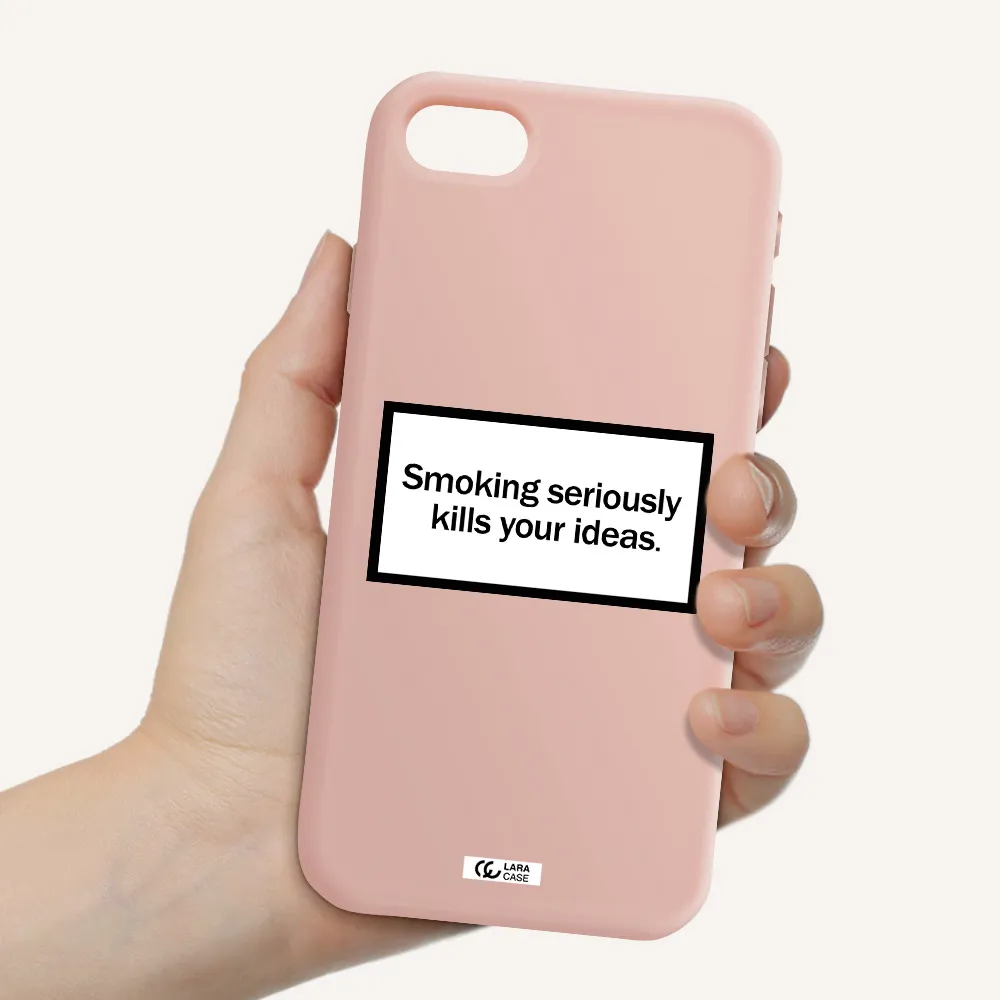 Cigarette Damage Apple iPhone se 2020 Silicone pastel pink Case