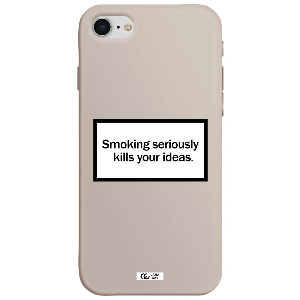 Cigarette Damage Apple iPhone se 2020 Silicone Stone Case